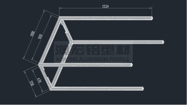 cad如何画铝型材机架